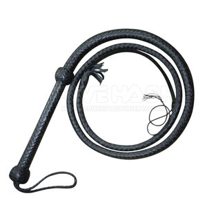 Látigo de Cuero Genuino Hecho a Mano de Primera Calidad, Mango Resistente y Duradero, Diseño Flexible, Ideal para Entrenamiento y Uso en Exteriores - Product Image 2