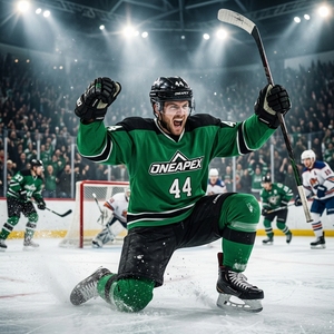 Ensemble d'uniformes de hockey sur glace personnalisés vert et noir, manches longues, shorts, gants, chaussettes, respirant, fabricant de vêtements de sport en gros OEM - Product Image 5