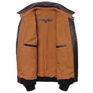 Nueva Llegada, Chaqueta de Cuero Genuino para Hombre, Diseño de Moda OEM, Alta Calidad con Cierre de Cremallera, Venta al por Mayor, el Mejor Diseño en Ropa - Product Image 5