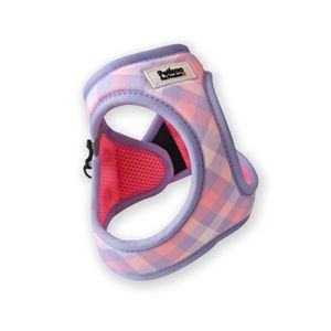Pettorina Premium per Cuccioli XXS con Stampa Personalizzata a Sublimazione, Pettorina Rosa a Quadretti per Cani Piccoli, Chihuahua, Gatti con Guinzaglio - Product Image 3