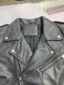 Winter Leather <b>Jackets</b> High Street Leather <b>Jacket</b> 100% Premium Quality Front Pocket Zipper Closure Soft Wholesale Plaid Pattern - Product Image 4