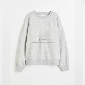 เสื้อสเวตเตอร์ผ้าฝ้ายไซส์ใหญ่พิเศษของผู้หญิงเสื้อมีฮู้ดระบายอากาศได้ดีสีพื้นแบบลำลองสำหรับฤดูหนาว - Product Image 5