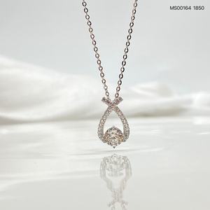 OEM Haute Qualité Premium Argent Sterling Rhodium Plaqué Luxe Femmes Haute Dureté Moissanite Pierre Pendentif Collier pour - Product Image 1