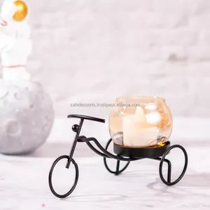 Porte-bougie de Noël décoratif en bambou doré de luxe, fait main, élégant, centre de table haut de gamme, fabriqué par Zahide Export India - Product Image 2