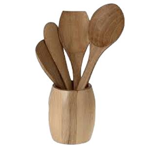 Vente en gros 7 pièces d'ustensiles de cuisine en bois de teck naturel écologique de GM Impex Cuillères en bois et cadres en bois - Product Image 5