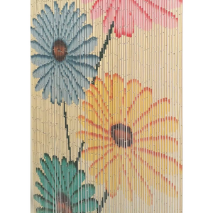 Handmade Bamboo Beaded Curtain Gerbera Flower Bohemian Wedding Custom Decorative Door Hanging Home Factory Direct Fast Shipping - Product Image 4