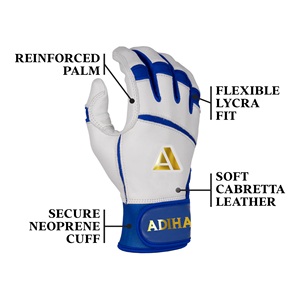 High Quality Smooth Leather Baseball Batting Gloves Anti-Slip <b>Hook</b> Loop Closure Customizable OEM Service Customized Colors Logo - Product Image 4