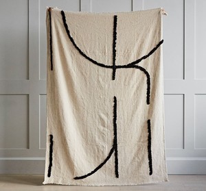 Manta de Lujo para Bebé, Ligera, Lavable a Máquina, 100% Algodón, con Bordado Jacquard y Mechones - Product Image 1