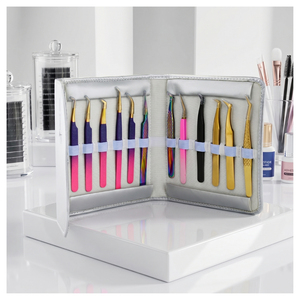 Meilleures pinces à épiler pour extensions de cils à pointe en fibre, en acier inoxydable, 45 et 90 degrés, pour volume et éventail de volume - Product Image 1