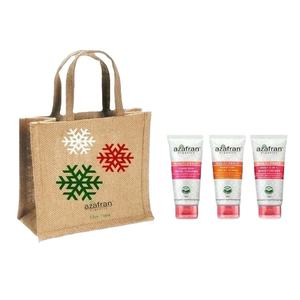 Vente en gros Sac fourre-tout en jute réutilisable écologique Sangles à fermeture éclair avec logo laminé de style tendance-Imprimé personnalisé naturel recyclable - Product Image 1