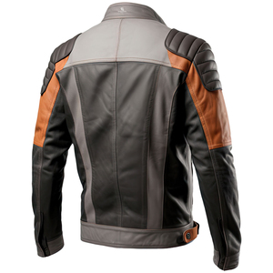 Men's Classic <b>Leather</b> <b>Biker</b> <b>Jacket</b> Genuine <b>Leather</b> Vintage Motorcycle Winter Casual Outerwear OEM Wholesale - Product Image 5