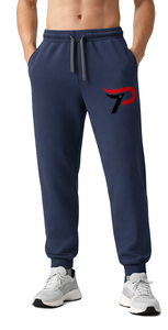 Custom Logo Men’s Anti-Wrinkle Performance <b>Joggers</b> | Breathable Textured Fabric <b>Slim</b> Fit Sweatpants - Product Image 4