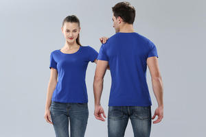เสื้อยืดคอกลมคุณภาพสูง ผ้าฝ้าย 60% โพลีเอสเตอร์ 40% ใส่ได้ทั้งชายและหญิง สไตล์ลำลอง ใส่ได้ทุกวัน แขนสั้น สกรีนโลโก้ได้ เสื้อยืดผู้ชาย - Product Image 2