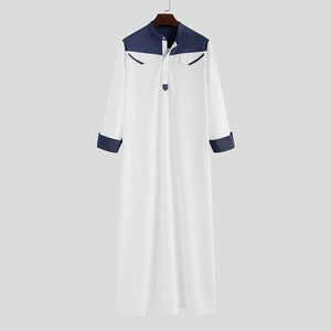 <b>Men</b> Juba Modern Traditional Muslim Clothing Comfortable Long Sleeve Robe Breathable Fabric Loose Fit Modest Design - Product Image 3