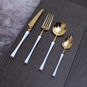 Juego de cubiertos para boda, juego de vajilla para fiestas, juego de comedor premium, juego de cucharas y tenedores elegantes, cubiertos de alta gama, vajilla de boutique. - Product Image 1