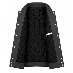 Modern varsity outer layer created for versatile comfort with smooth texture and stylish athletic inspired casual <b>wardrobe</b> - Product Image 4