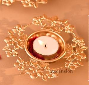 Handcrafted Peacock <b>Tea</b> <b>Light</b> <b>Candle</b> Holder Set with Antique Silver Finish Decorative Diyas for Home Decor Diyas Home Decor - Product Image 1