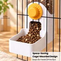 Distributeur de nourriture par gravité monté sur cage Flower Lock de 1600 ml