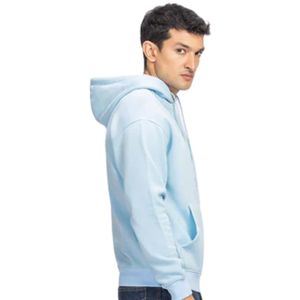Sweat à capuche pour homme, coupe classique, en tissu polaire gris, imprimé sur la poitrine, style streetwear décontracté, confortable, OEM ODM, vente en gros - Product Image 4