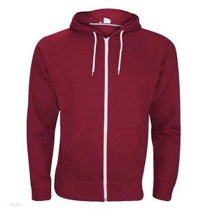 Sudadera con capucha de alta calidad personalizada al por mayor, 100% algodón, para invierno, con cremallera completa, logotipo y color personalizados, de secado rápido y transpirable. - Product Image 6