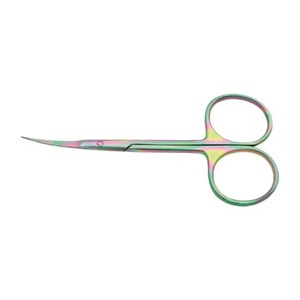 Gold Handle <b>Cuticle</b> <b>Scissors</b> Stainless Steel Professional Curved Blade Nail Trimmer Manicure Pedicure Dead Skin Remover - Product Image 1