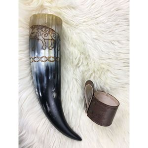 แก้วน้ำทำมือจากเขาควาย ยี่ห้อ Buffalo Viking  แบบธรรมชาติ สำหรับดื่มมี้ดและเบียร์ ขายส่ง - Product Image 6