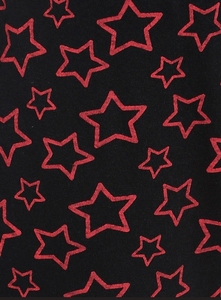 Women's <b>Black</b> Red Star Printed Knitted <b>Shorts</b> High Waist Elastic Breathable Casual Regular Fit - Product Image 4