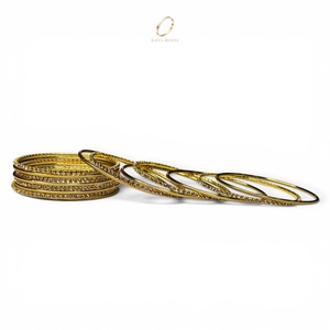 High Quality Stainless Steel 18K Gold Plated <b>Crystal</b> Bangles Set for Women Premium Indian Wedding Fashion Jewelry Wholesale - Product Image 4