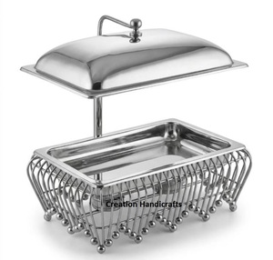 Chauffe-Plat de Luxe en Acier Inoxydable, Plat de Présentation Métallique pour Hôtels, Restaurants et Usage Domestique - Product Image 4