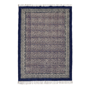 Unique Floral Cotton Block Printed Handmade Bohemian Style Eco-Friendly Non-Slip Rug Decorative Area <b>Carpet</b> Interiors - Product Image 1