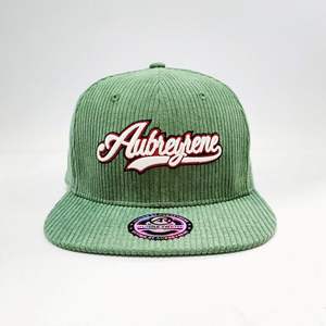 Gorra de Béisbol Aubreyrene, Elegante, Cómoda y Moderna, de Pana Verde, Ajustable, Estilo Casual, Hip Hop, Deportiva - Product Image 3