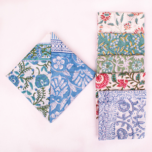 Bandana en coton coloré, écharpe bio imprimée à la main, léger foulard ou cache-cou, cadeau écoresponsable - Product Image 5