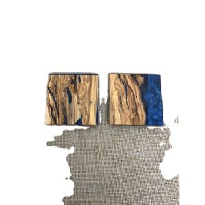 Top Quality Customize <b>Coaster</b> Acacia Wood and Resin <b>Coaster</b> Set (<b>Blue</b>) Handmade Art Cutting Multifunctional Acacia square - Product Image 1