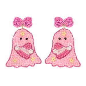 Pendientes colgantes con cuentas de paletas inspiradas en el verano para mujer, accesorios de moda vibrantes hechos a mano - Product Image 5