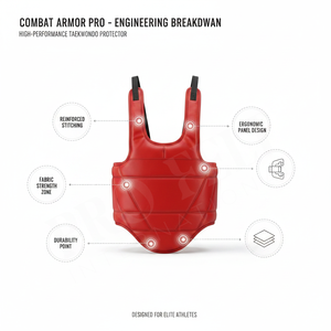 Protector de Pecho de Taekwondo de Cuero PU de Primera Calidad Multiusos, Protector Corporal de Artes Marciales, Equipo de Seguridad, Chaleco de Entrenamiento para Niños y Adultos - Product Image 2