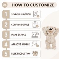 Ours en peluche personnalisé en coton PP, directement de l'usine, anti-stress, tissu super doux, fabricant OEM/ODM pour marques en marque blanche