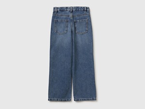 Jeans de Mezclilla de Cintura Alta y Pierna Recta para Mujer, Pantalones Casuales de Algodón de Lavado Medio, Color Sólido, Corte Regular, Estilo Otoñal - Product Image 3