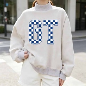MTCS Factory <b>Mock</b> <b>Neck</b> Sweatshirt Leopard Print Chenille Patch University Pullover - Product Image 4