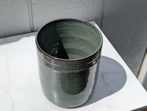 Porte-ustensiles en porcelaine de qualité supérieure, glaçure mouchetée, large ouverture, paroi épaisse, résistant aux chocs, organisateur de rangement pour comptoir de cuisine - Product Image 4