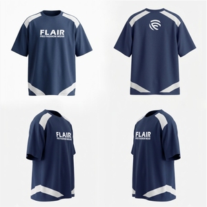 T-shirt surdimensionné en jersey de coton lourd de luxe personnalisé avec des panneaux contrastés géométriques - Product Image 6
