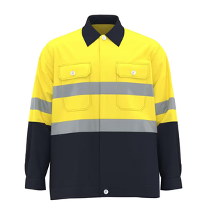 Hi Vis Construction Safety Polo Shirt Industrial Workwear High Visibility Protection for <b>Builders</b> - Product Image 4