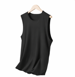 Camiseta Deportiva sin Mangas, Nueva Moda, Color Sólido, Personalizada, de Algodón para Hombre, para Correr, Entrenamiento, Gimnasio - Product Image 4