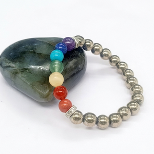 Bracelet Bouddha en pyrite de haute qualité avec perles des sept chakras, cadeau romantique, bijoux de charme tendance pour hommes et femmes, méditation énergétique - Product Image 3