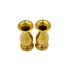 Jarrón de Latón Genuino Hecho a Mano de 6 Pulgadas, Resistente y Duradero, Acabado Dorado Brillante Decoración para el Hogar y Templos Budistas - Product Image 2