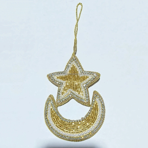 Adorno de Reno de Lujo con Cuentas y Bordado a Mano Intrincado, Decoración Colgante para Árbol de Navidad, Decoración Festiva para el Hogar - Product Image 5