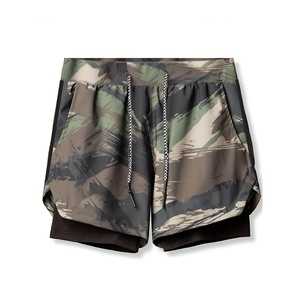 Men's Camouflage Quick Dry Shorts <b>Mid</b> Waist Drawstring Elastic Fit Casual Outdoor Athletic Training Sport Shorts - Product Image 6