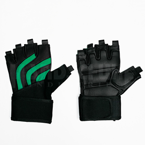 HANDSCHUHE INDUSTRIES PU Elastic Adjustable Wrist Strap Hand Grips Half Finger Weight Lifting Gym <b>Gloves</b> Unisex Heavyweight - Product Image 3