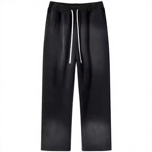Pantalon de survêtement personnalisé pour homme, délavé à l'acide, avec cordon de serrage, en coton bouclette épais, style streetwear, fabricant OEM, fournisseur ODM - Product Image 1