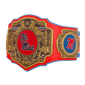 เข็มขัดแชมป์ Ole Miss ดีไซน์สีแดงและสีทองแบบกำหนดเอง ธีม Hotty Toddy ของสะสมระดับพรีเมียมสำหรับแฟนๆ - Product Image 2