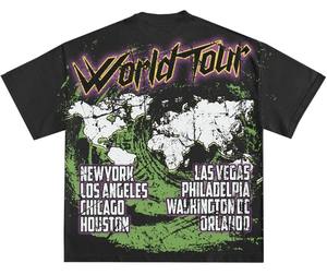 T-shirt personnalisé décontracté et confortable à manches courtes avec impression sérigraphiée, col ras du cou côtelé de bonne qualité pour l'été - Product Image 4